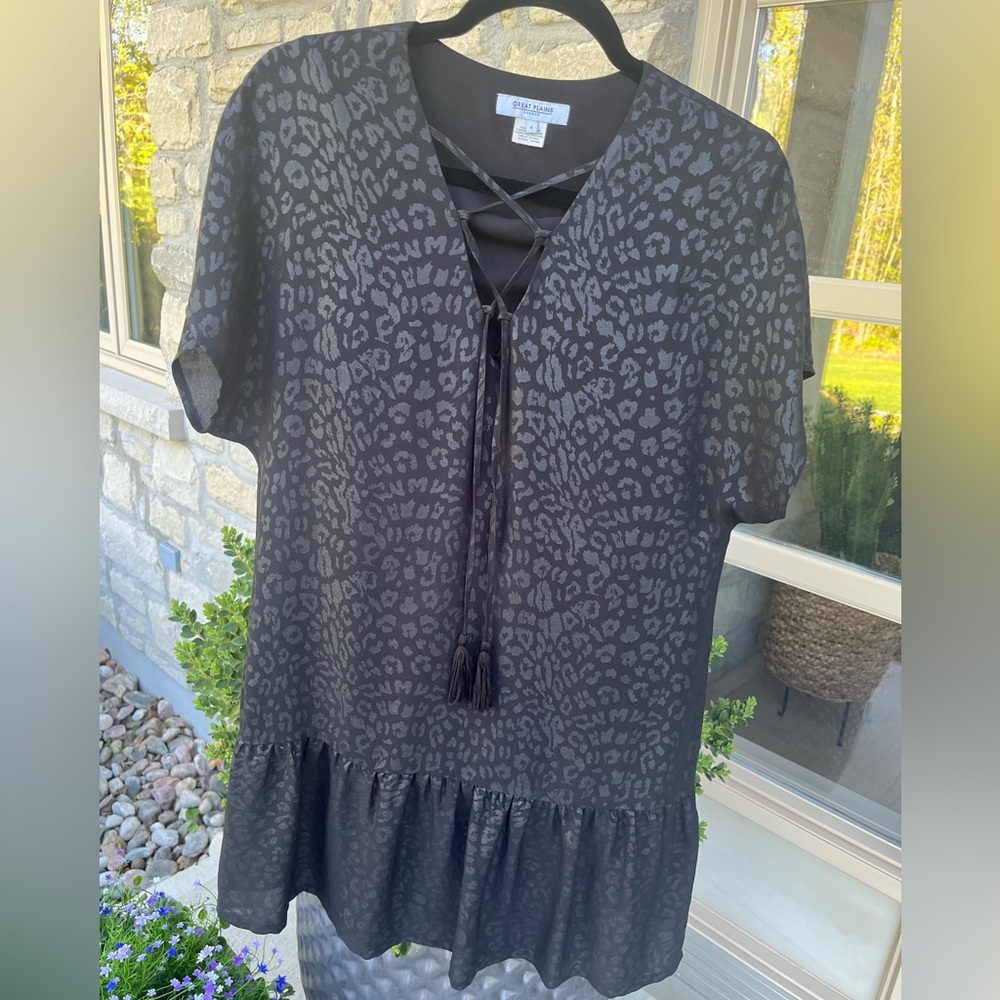 GREAT PLAINS London Minnesota Leopard Print Dress Tunic 4 Like New - Picture 7 of 15
